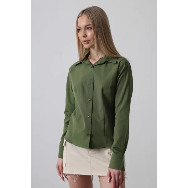 Basic Gömlek  Koyu Haki