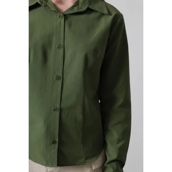 Basic Gömlek  Koyu Haki