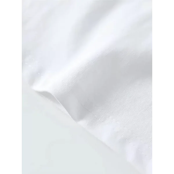 Baskı Erkek Oversive Tişört, Grafik Tişört Erkek Yazlık Outdoor Kıyafetleri, Sporda ve Günlük Giyime Uygun - Beyaz