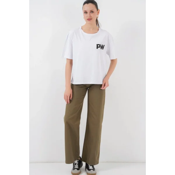 Baskılı Basic Tişört 4343 - Beyaz