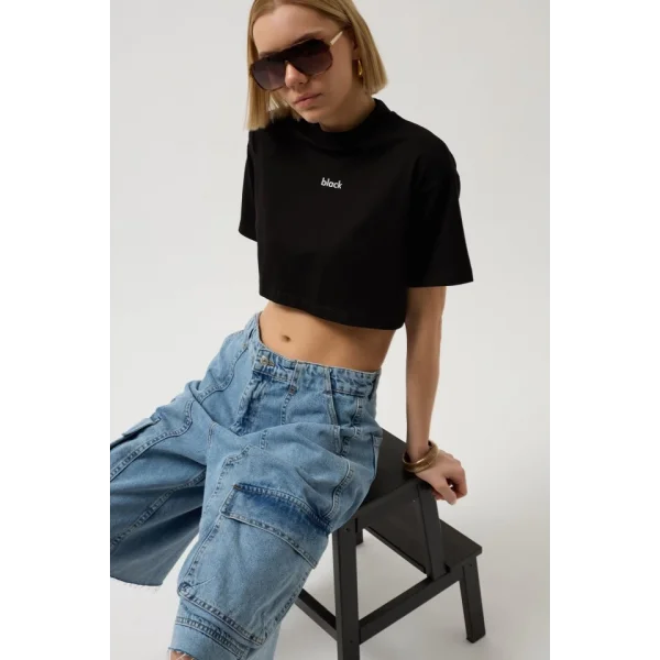 Baskılı Crop Thirt