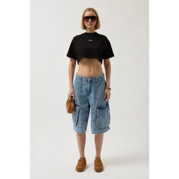 Baskılı Crop Thirt