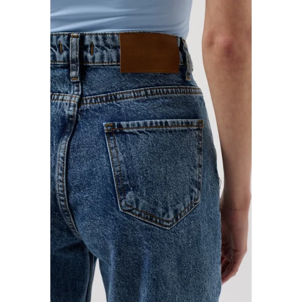 Baskılı Düşük Bel Jean