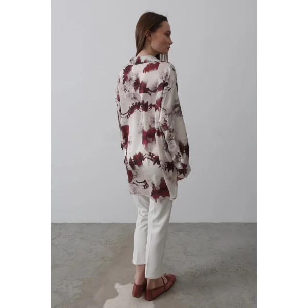 Baskılı Gömlek  acivert