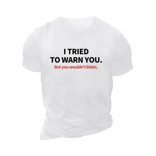 Baskılı Oversize Bisiklet Yaka T-shirt - Beyaz