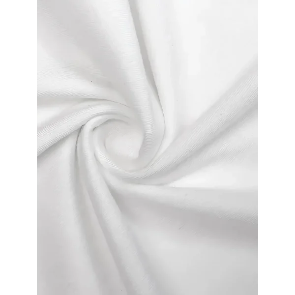 Baskılı Oversize Bisiklet Yaka T-shirt - Beyaz