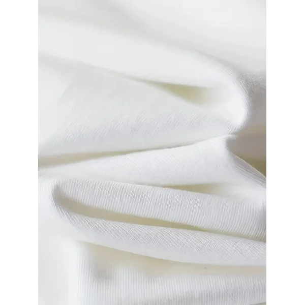 Baskılı Oversize Bisiklet Yaka T-shirt - Beyaz