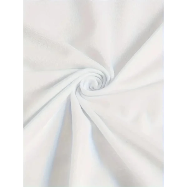 Baskılı Oversize Bisiklet Yaka T-shirt - Beyaz