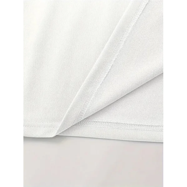 Baskılı Oversize Bisiklet Yaka T-shirt - Beyaz