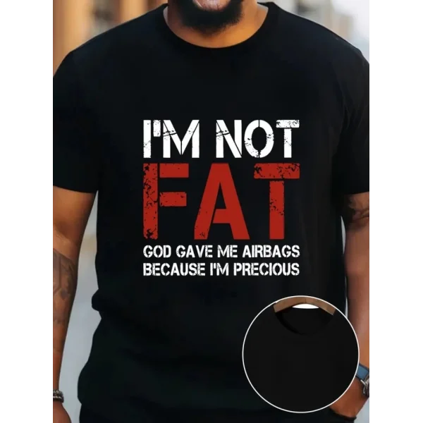 Baskılı Oversize Bisiklet Yaka T-shirt - Siyah