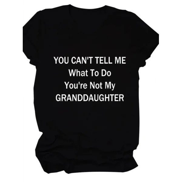 Baskılı Oversize Bisiklet Yaka T-shirt - Siyah