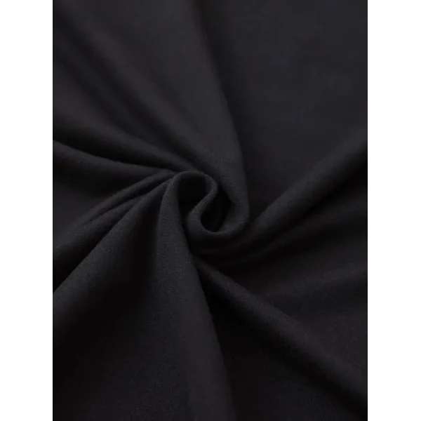 Baskılı Oversize Bisiklet Yaka T-shirt - Siyah