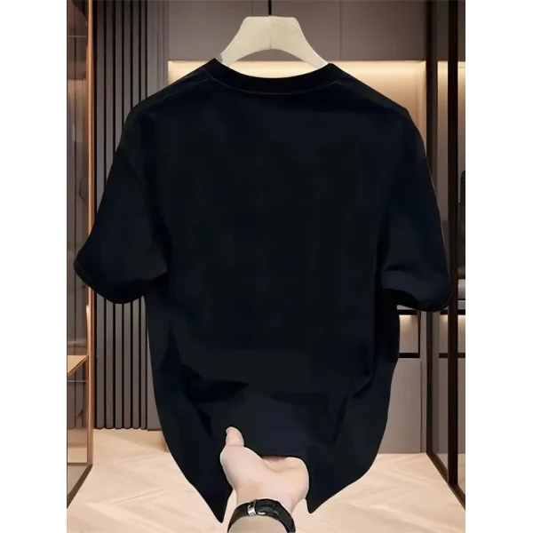 Baskılı Oversize Bisiklet Yaka T-shirt - Siyah