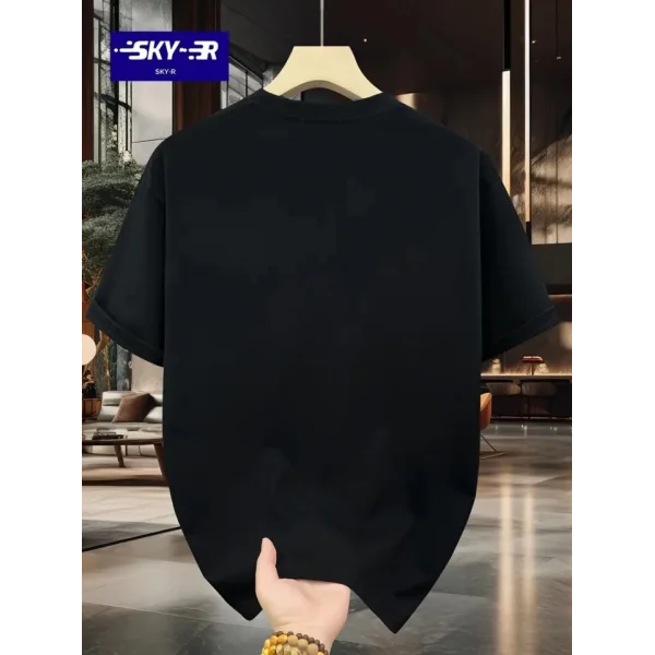 Baskılı Oversize Bisiklet Yaka T-shirt - Siyah