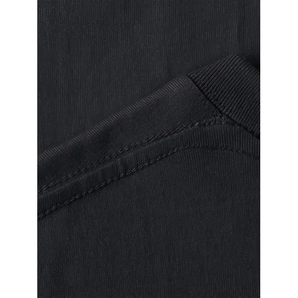 Baskılı Oversize Bisiklet Yaka T-shirt - Siyah