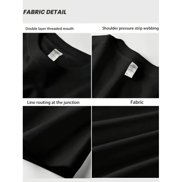 Baskılı Oversize Bisiklet Yaka T-shirt - Siyah