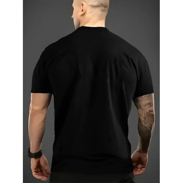 Baskılı Oversize Bisiklet Yaka T-shirt - Siyah