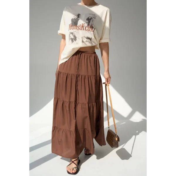 Baskılı T-Shirt - Ekru