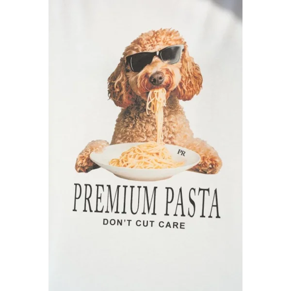 Baskılı T-shirt - Krem