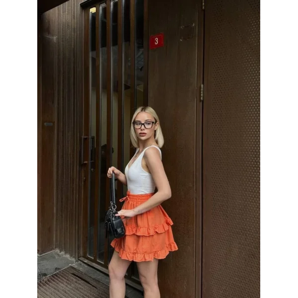 BE ATİKİ KAT FIRFIR DETAYI KIA ETEK  Turuncu