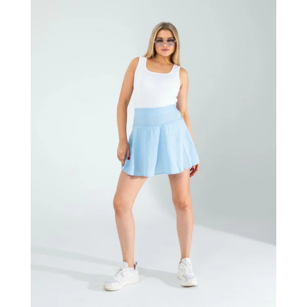 Bebe Mavi Keten Şort Etek