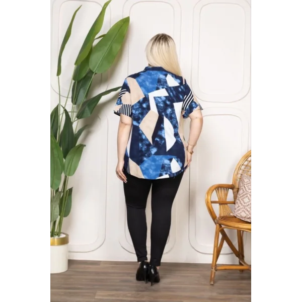 Bebe Yaka Püskül Detaylı Bluz Desenli