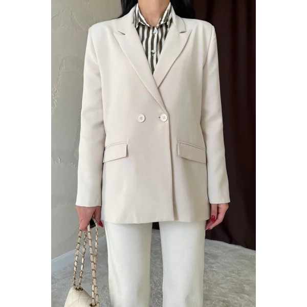 Bej Blazer Ceket