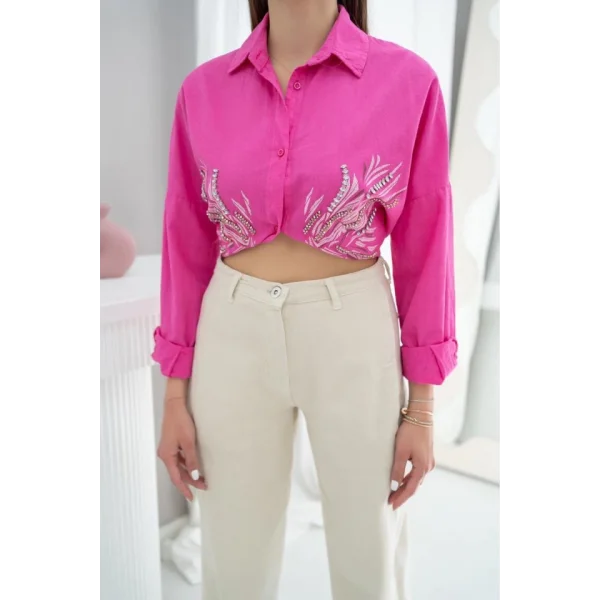 Bej Yüksek Bel Pantolon