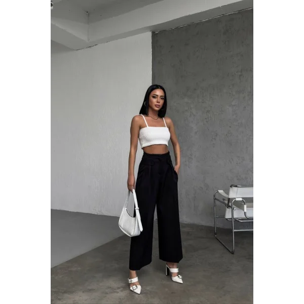 Bel Düğme Detayli Pantolon