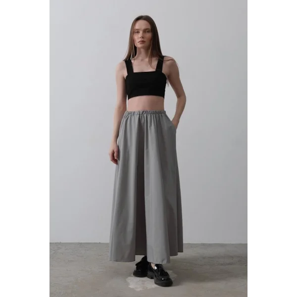 Belden astikli A Kesim Etek  Gri