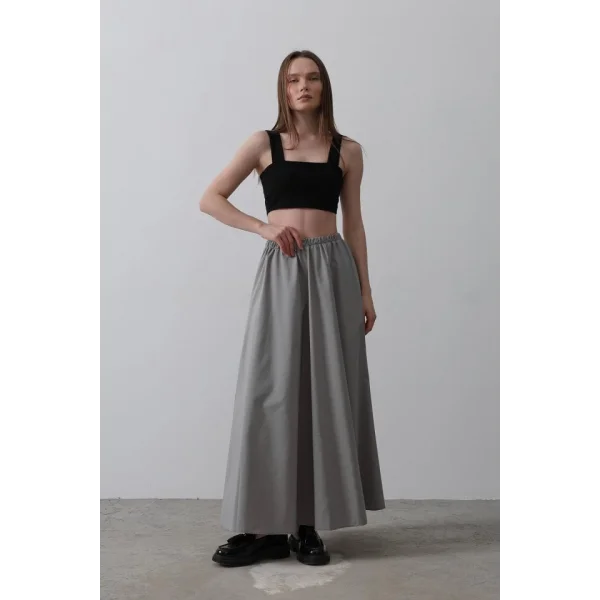 Belden astikli A Kesim Etek  Gri
