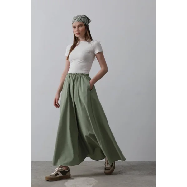 Belden astikli A Kesim Etek  Haki