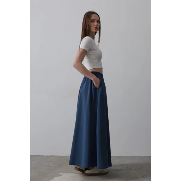 Belden astikli A Kesim Etek  İndigo