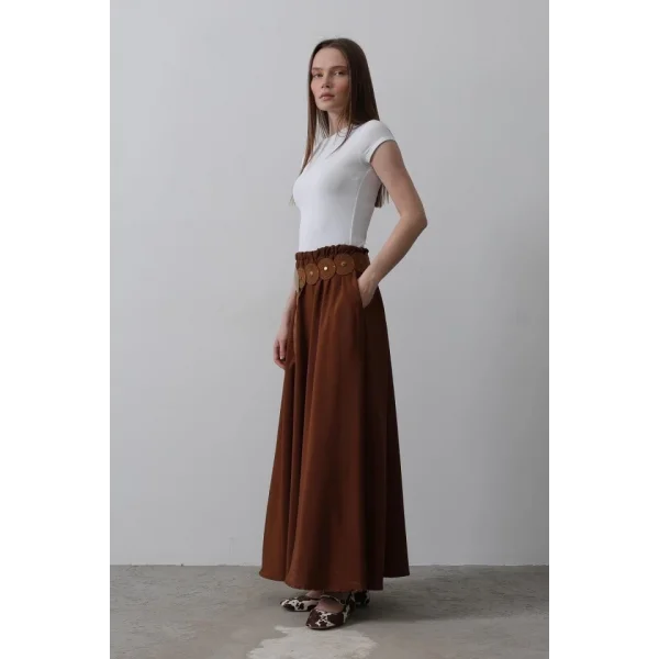 Belden astikli A Kesim Etek  Kahve