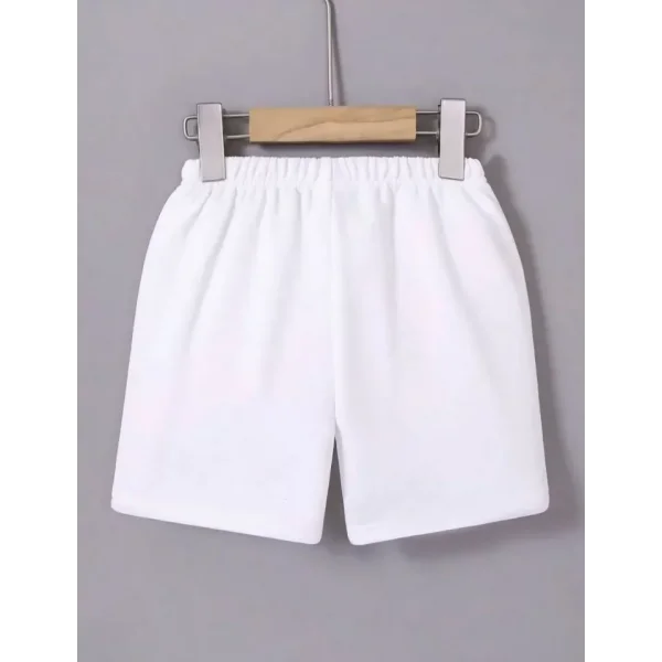 Beli astikli Baskılı ini Şort  Beyaz