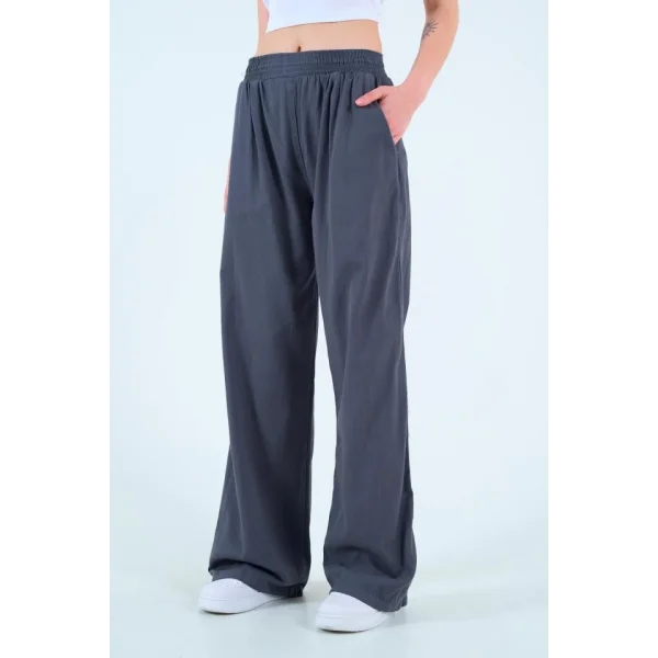 Beli astikli Palazo Pantolon  Antrasit