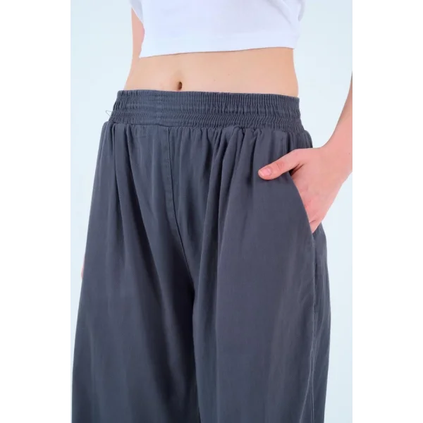 Beli astikli Palazo Pantolon  Antrasit