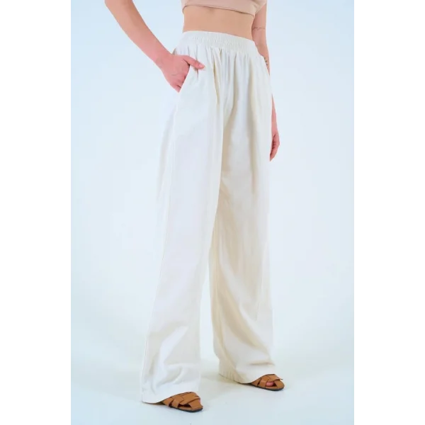 Beli astikli Palazo Pantolon  Taş