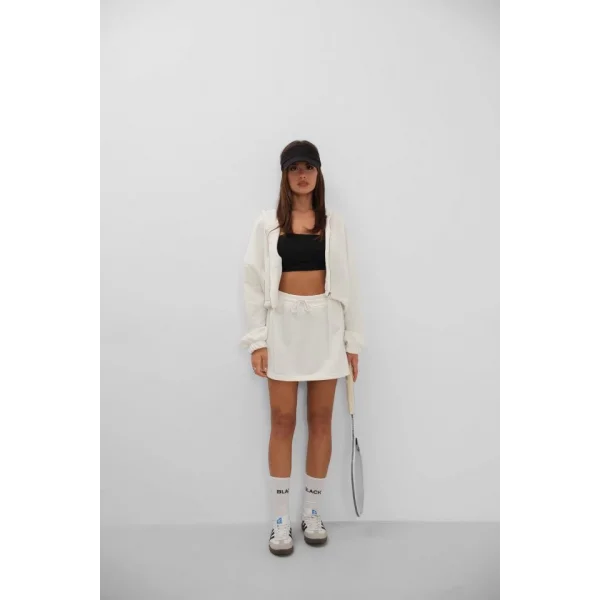Beli Lastikli Fermuarlı Sweatshirt