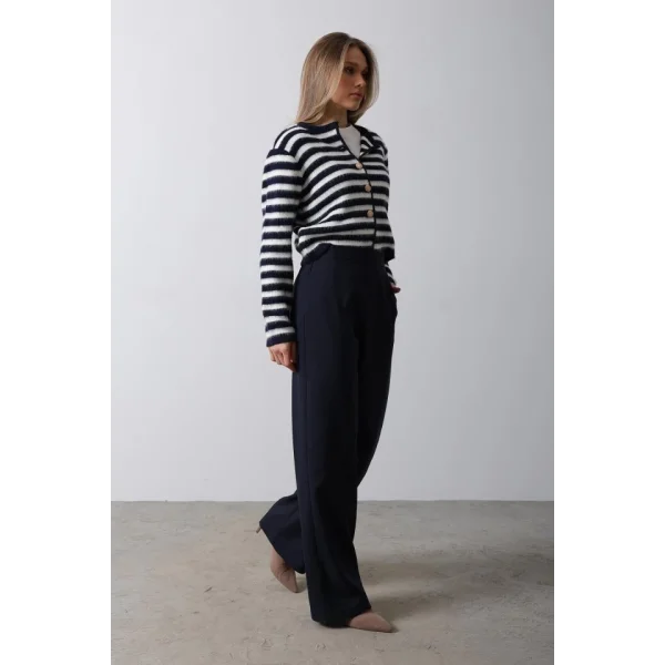 Beli Yarım astikli Palazzo Pantolon  acivert