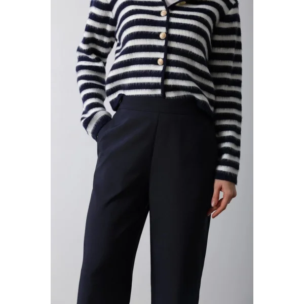 Beli Yarım astikli Palazzo Pantolon  acivert