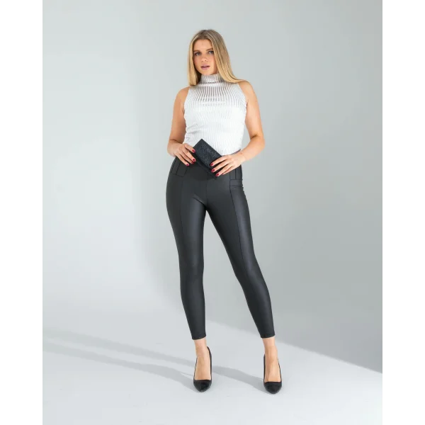 Beyaz Bisiklet Yaka Varaklı Triko