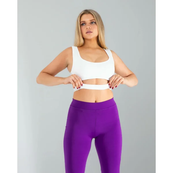 Beyaz Önü Kurdeleli Askılı Dalgıç Crop