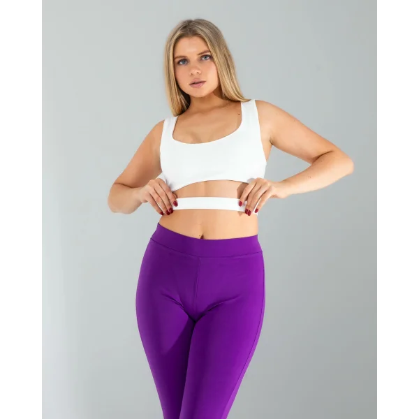 Beyaz Önü Kurdeleli Askılı Dalgıç Crop