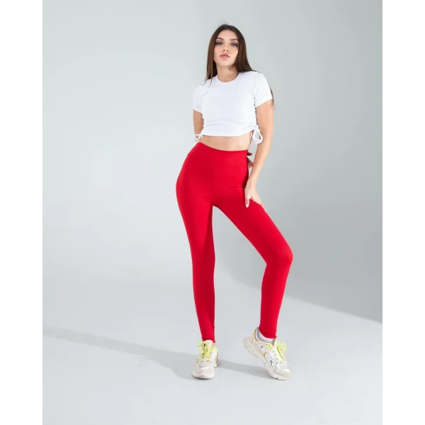 Beyaz Yandan Büzgülü Crop