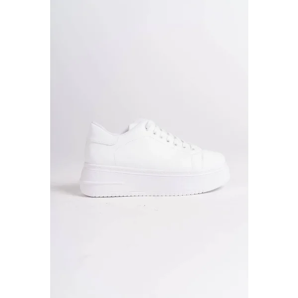 BIANA Bağcıklı Ortopedik Taban Kadın Sneaker Spor Ayakkabı  CBT - Beyaz