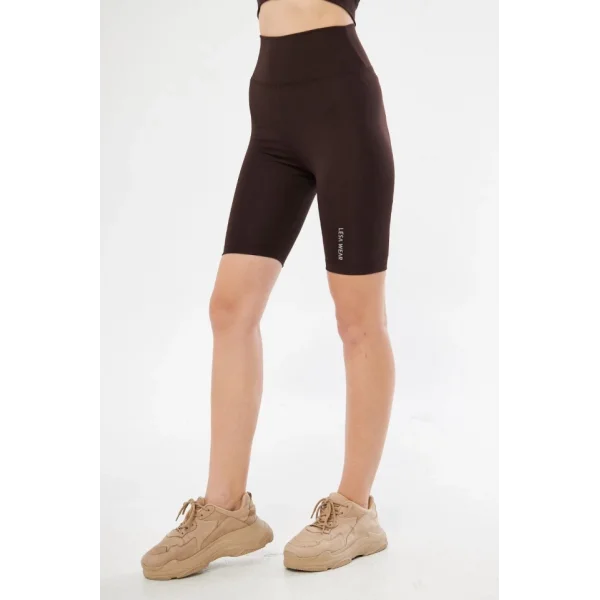 Biker porcu Şort  Kahve