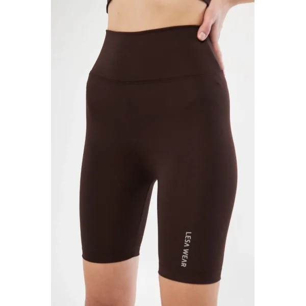 Biker porcu Şort  Kahve