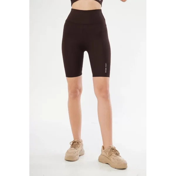 Biker Sporcu Şort - Kahve