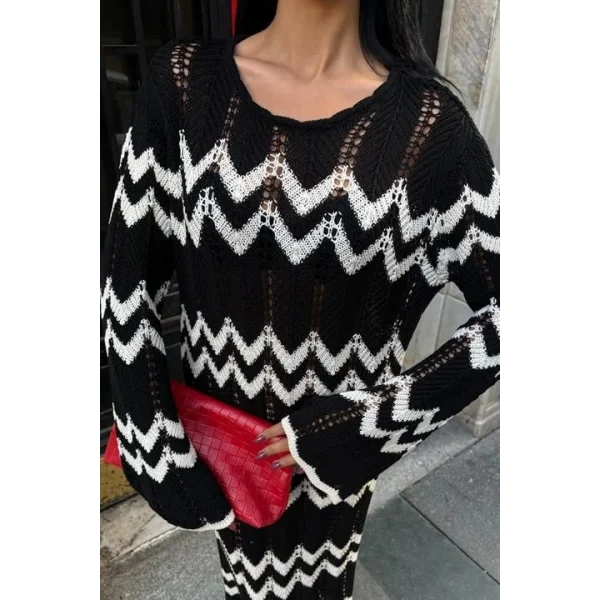 Birit Detaylı Ajurlu Elbise 2839